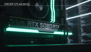 Prueba de rendimiento del Driver NVIDIA 575.44 en una tarjeta RTX 5080 para MundoCrunch.