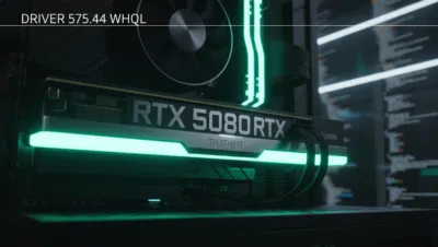 Prueba de rendimiento del Driver NVIDIA 575.44 en una tarjeta RTX 5080 para MundoCrunch.