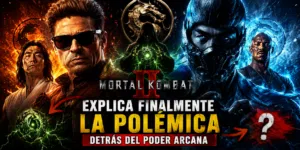 Scorpion y Sub Zero en Mortal Kombat II con ambiente oscuro cinematográfico