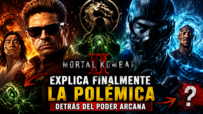 Scorpion y Sub Zero en Mortal Kombat II con ambiente oscuro cinematográfico