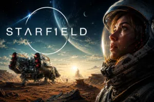 Starfield mostrando una ciudad futurista espacial con gráficos estilo next gen